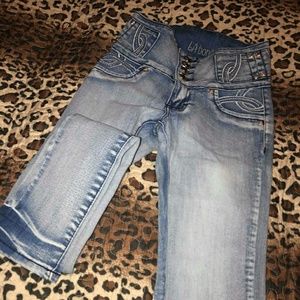 Light blue high waisted jeans